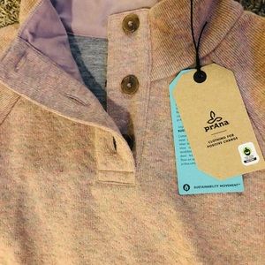 prAna Women's Heathered Pink Pullover Sweater